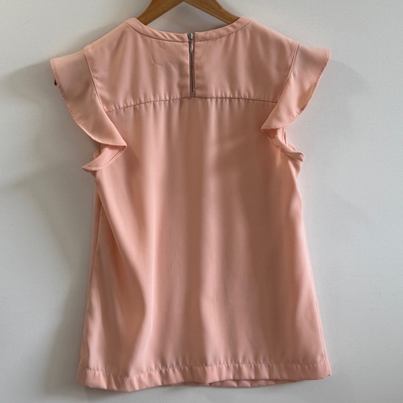 J. Crew Flutter Sleeve Blouse Light Pink - Picture 2 of 8